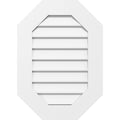 Vertical Elongated Octagon Surface Mount PVC Gable Vent L403