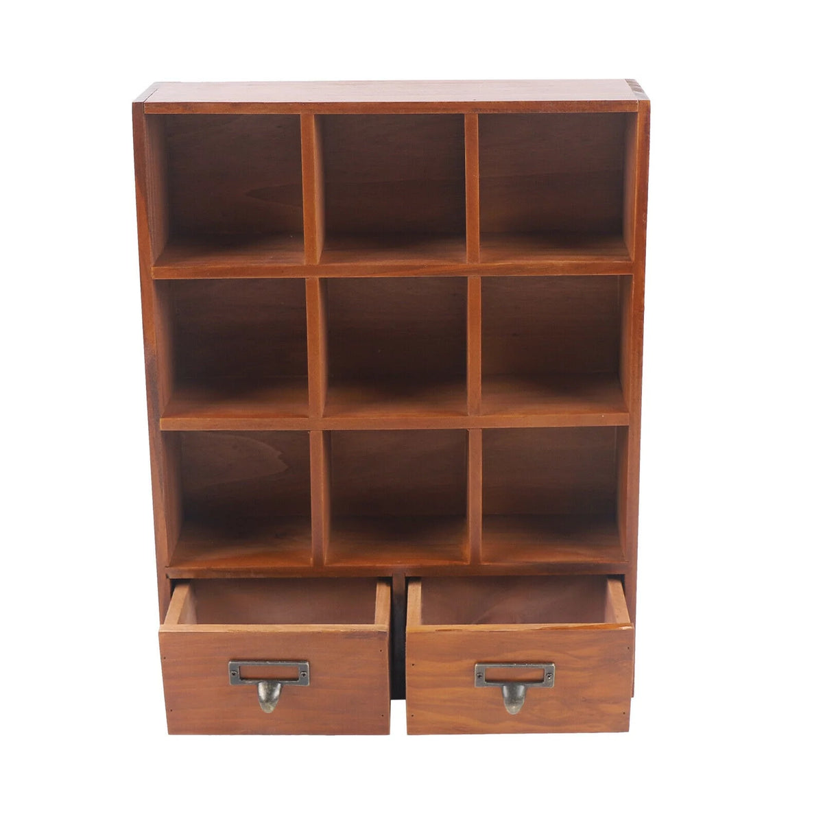 9 Cube Vintage Wooden Storage Shelf Organizer C972020