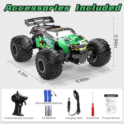All Terrain 2WD Off Road RC Monster Truck with 2 Rechargeable Batteries B904