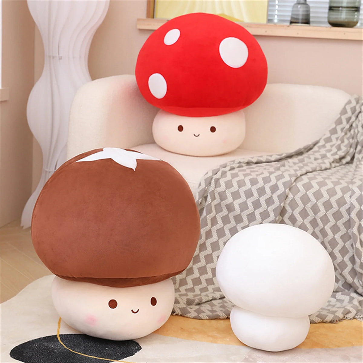 Cute Mushroom Plush Toy Stuffed Doll Pillow E9652