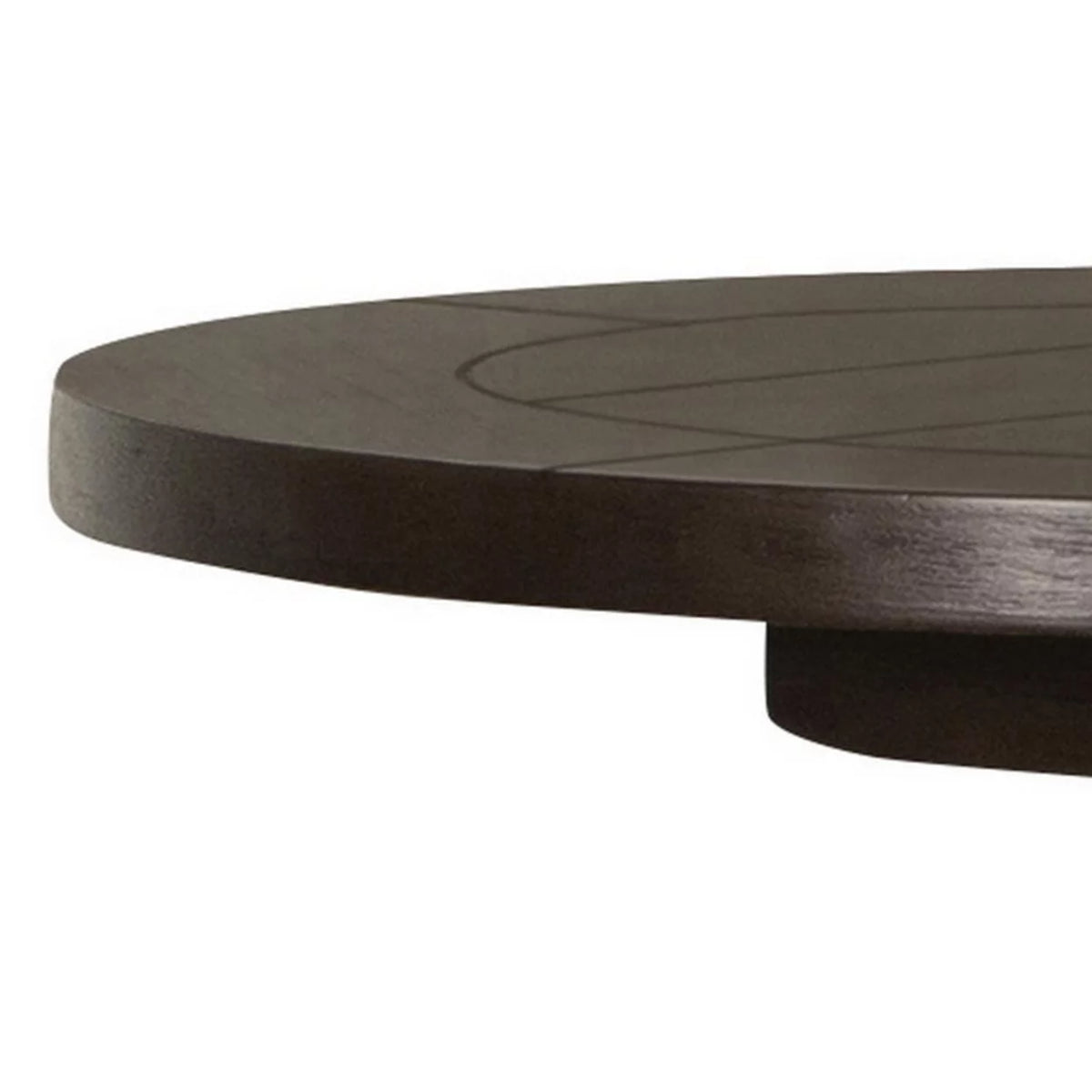 24 Inch Round Side End Table Dark Brown Z784593