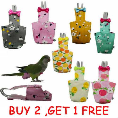 Bird Diaper Harness Flight Suit with 80 Inch Flying Leash L352