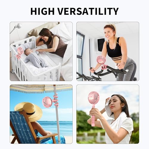 Battery Operated Stroller Fan Clip On Fan 3 Speeds Black D792158