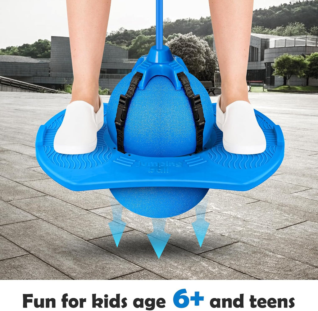 Blue Pogo Stick with Handle and Ball Pump H43251