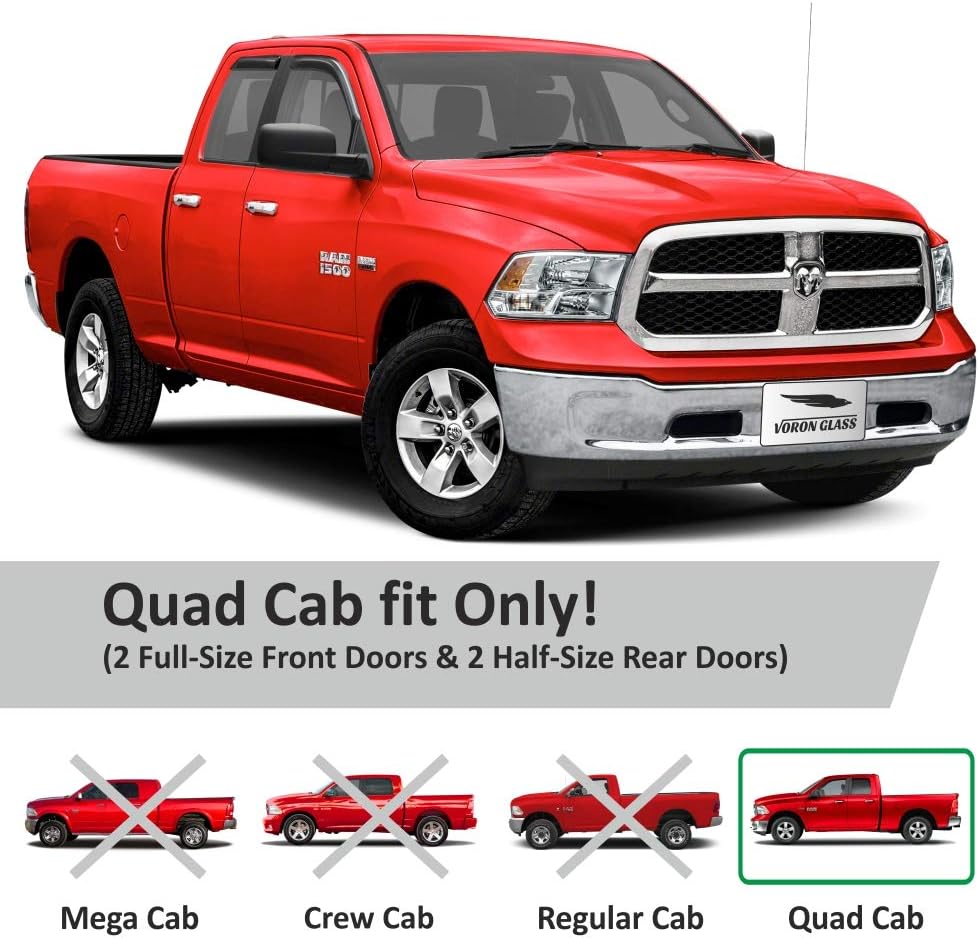 Rain Guards for Trucks, 4 Pieces X708