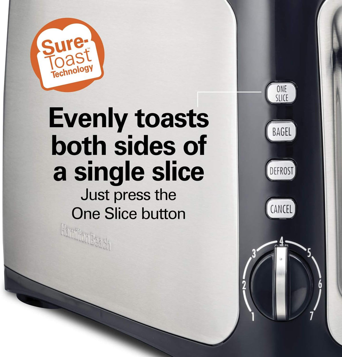 4-Slice Toaster with Long-Slots, Stainless Steel A6796
