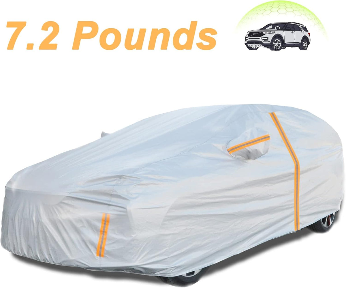 6 Layers SUV Car Cover Waterproof with Zipper Cotton N9158