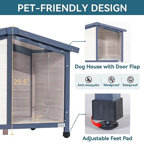 White Small Dog House with PVC Roof G8538
