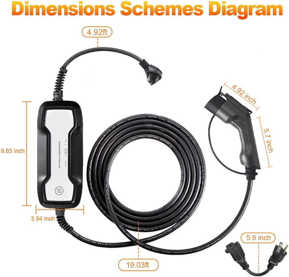 Level 1 10/16A Current Switchable Electric Car Charger M54665