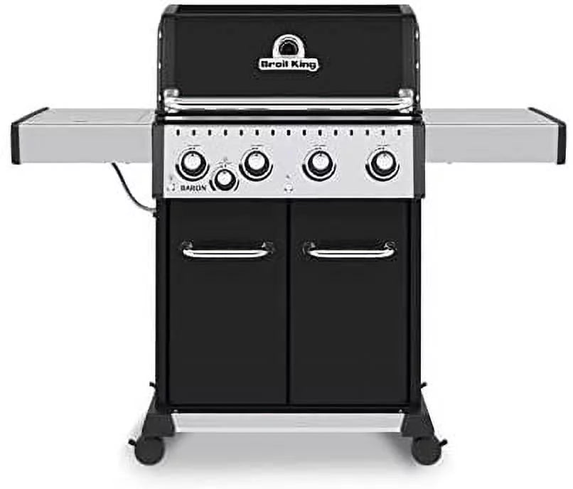 Black 4 Burner Liquid Propane Grill L19053
