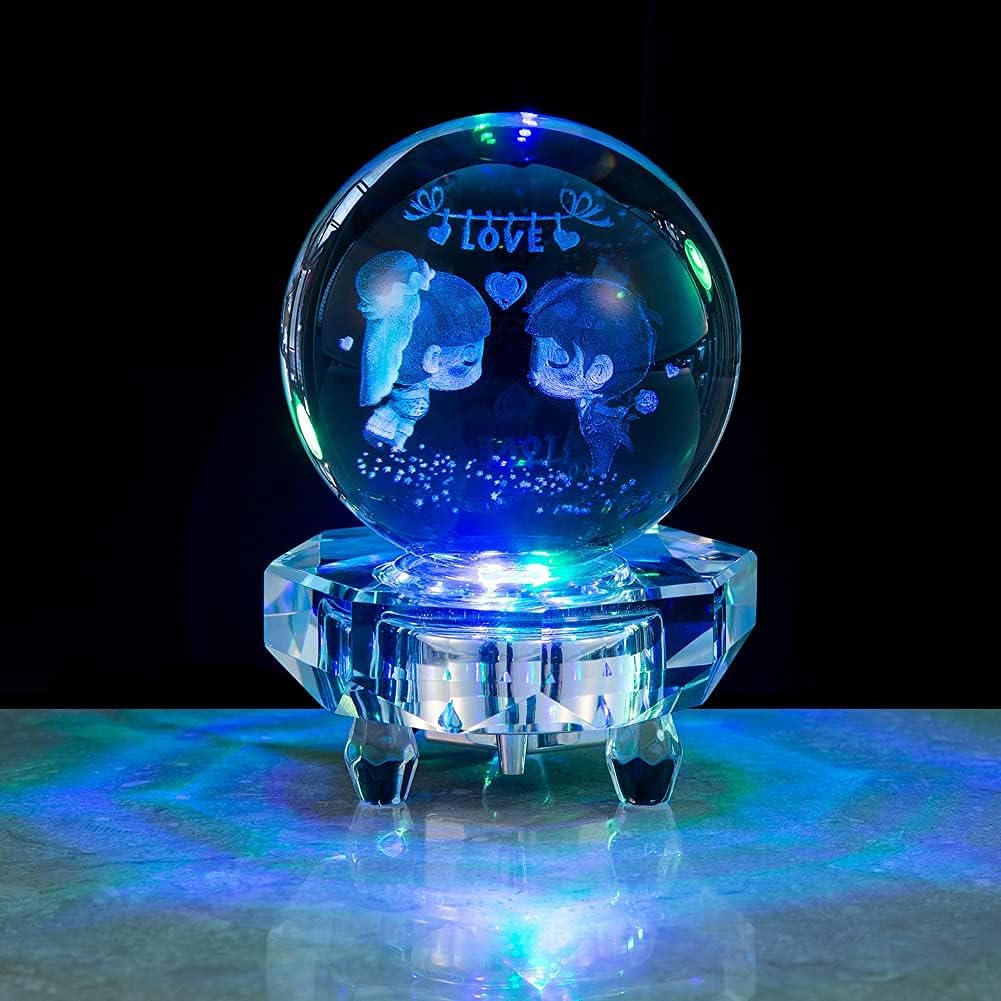Crystal LED Light Base Multicolor Auto Flashing Pedestal K52762