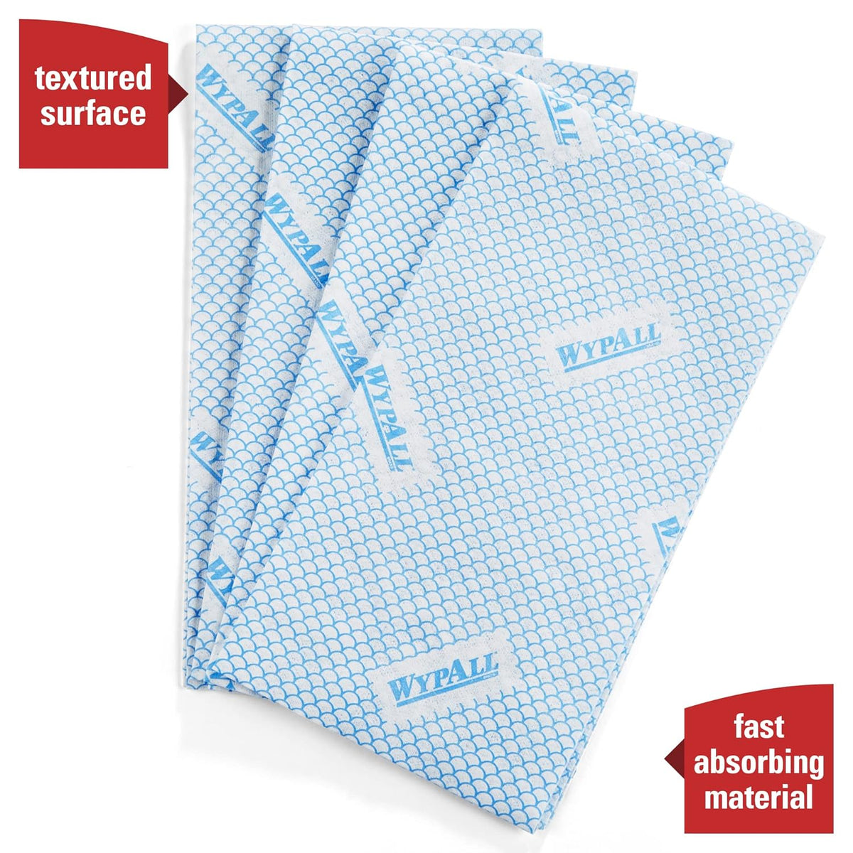 Blue 1/4 Fold Foodservice Towels, Case of 300, Pack of 2 W8635