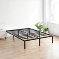 18 Inch Heavy Duty Steel Slat Anti-Slip Platform Bed Frame, Black, Full Size R83029