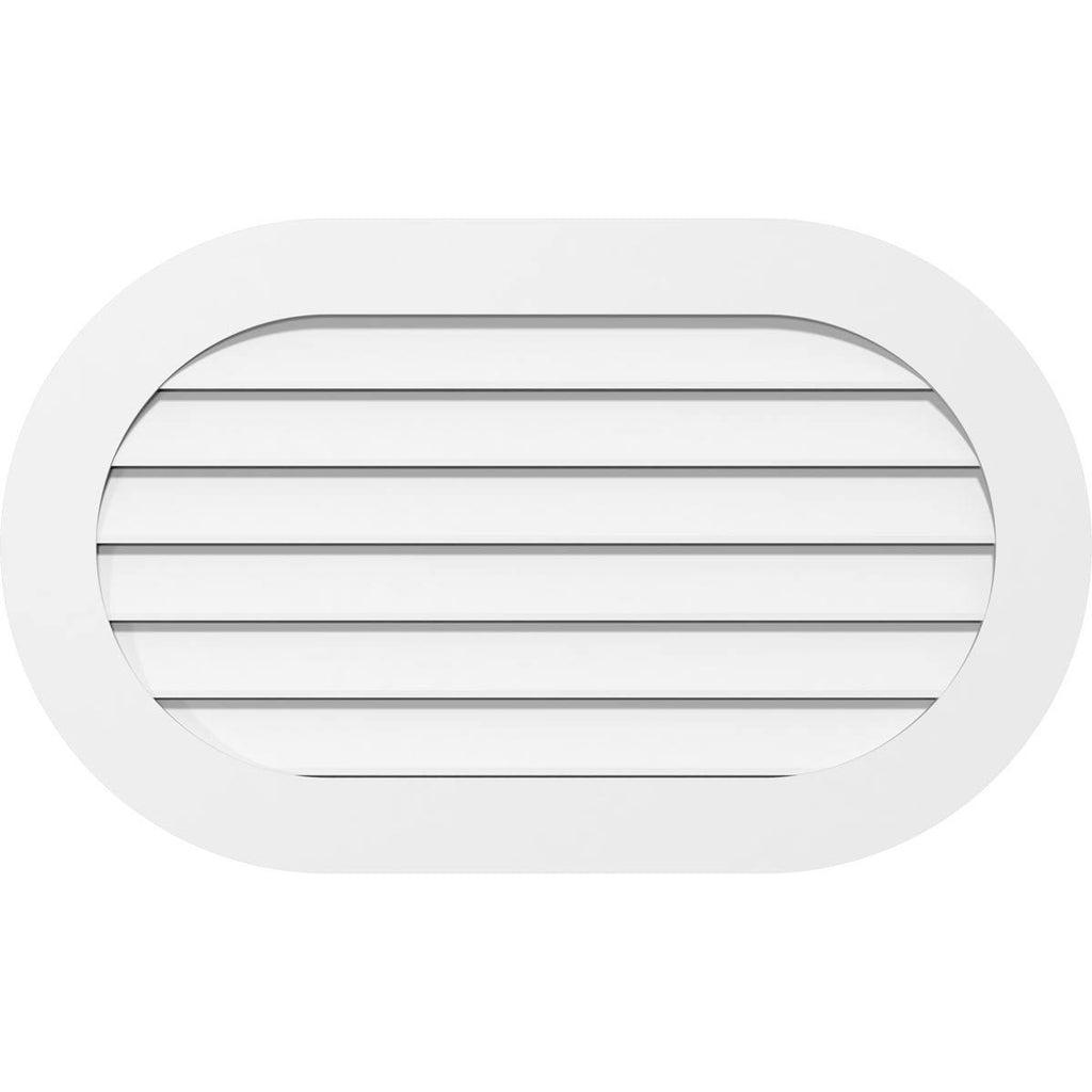 Horizontal Round Ended Surface Mount PVC Gable Vent F36790