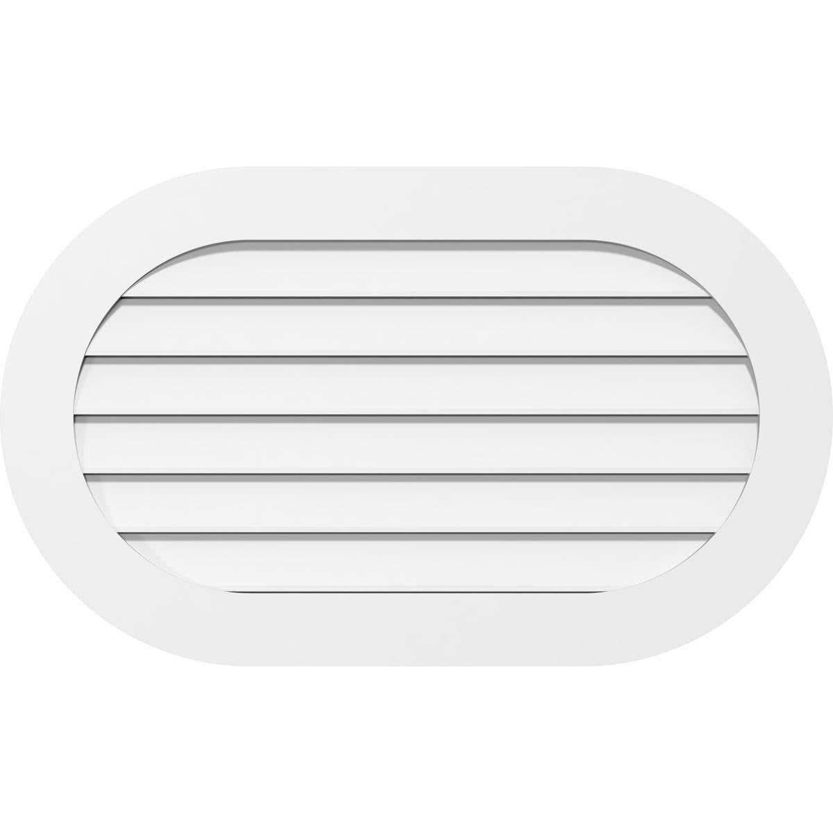 Horizontal Round Ended Surface Mount PVC Gable Vent F36790