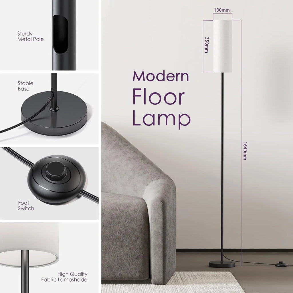 RGB Smart LED Floor Lamp with White Lampshade F557