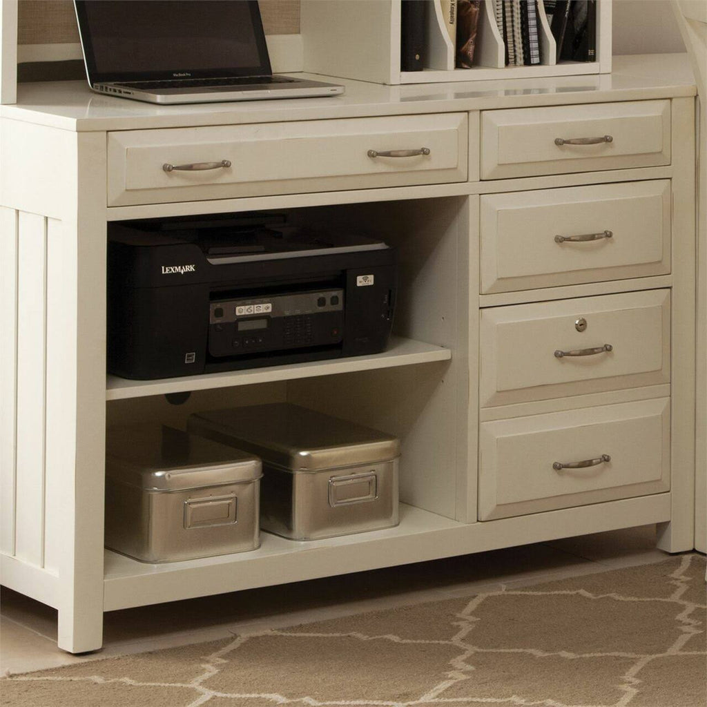 White Computer Credenza V268