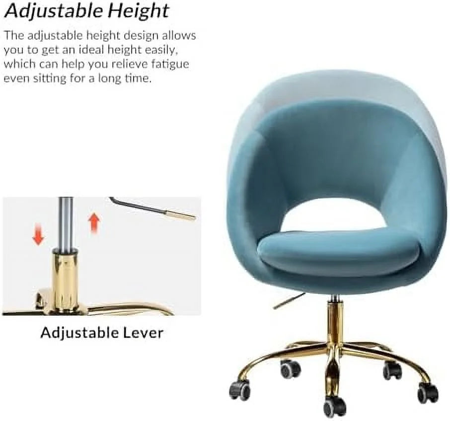 Yellow Velvet Office Chair Z118505