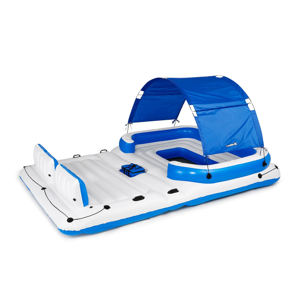 Inflatable Island Raft & 4 Person Lounger O478963