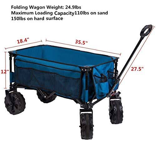 Collapsible Steel Camping Wagon Cart L3288