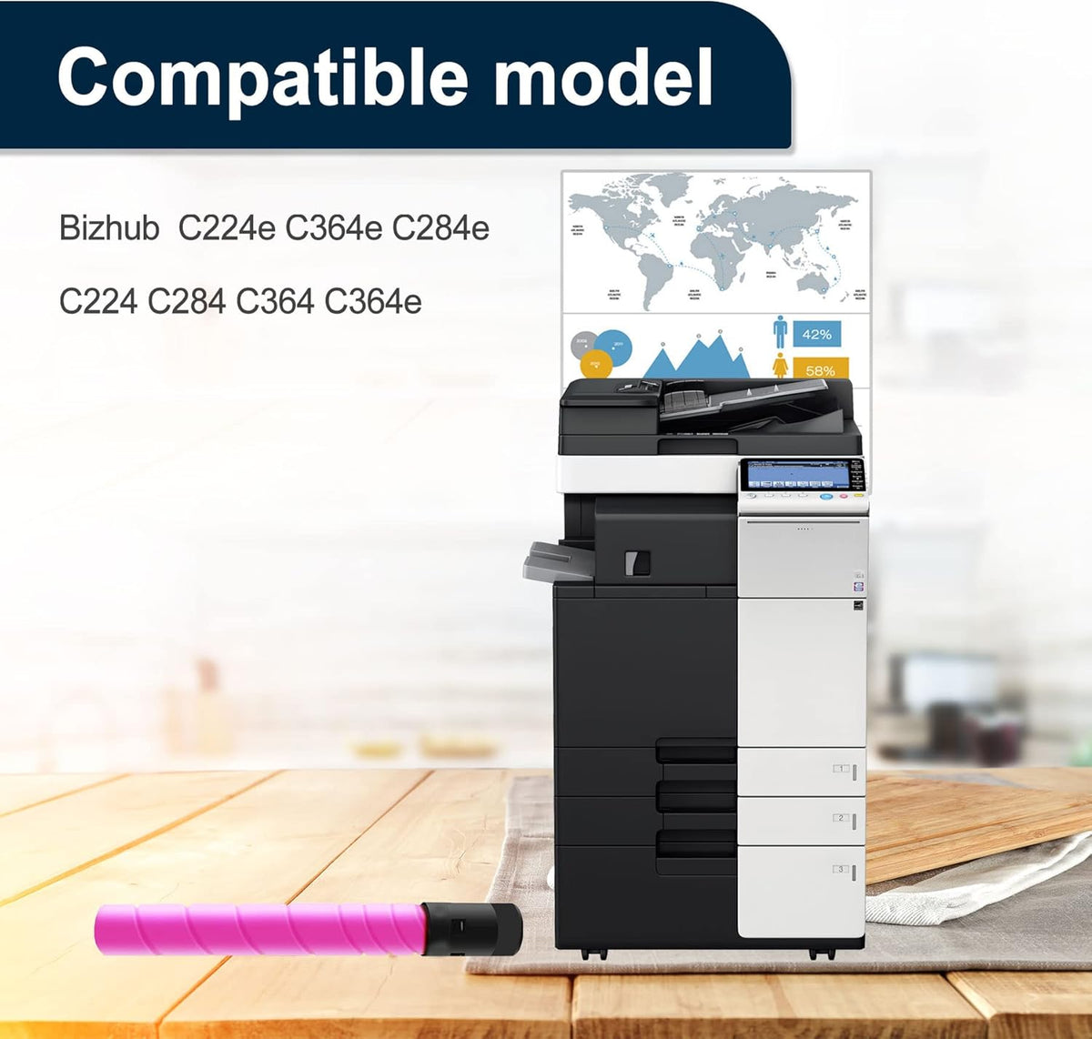 Magenta 2 Packs Compatible Toner Cartridge G66512