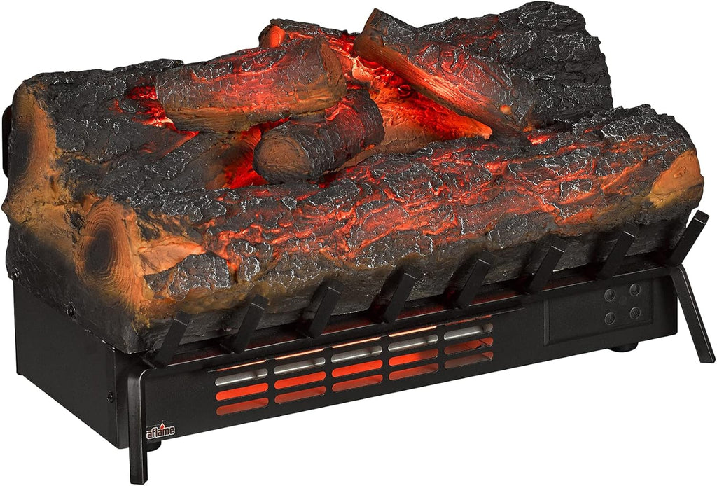 Rustic Pine Electric Log Set Heater with Remote Control E812488