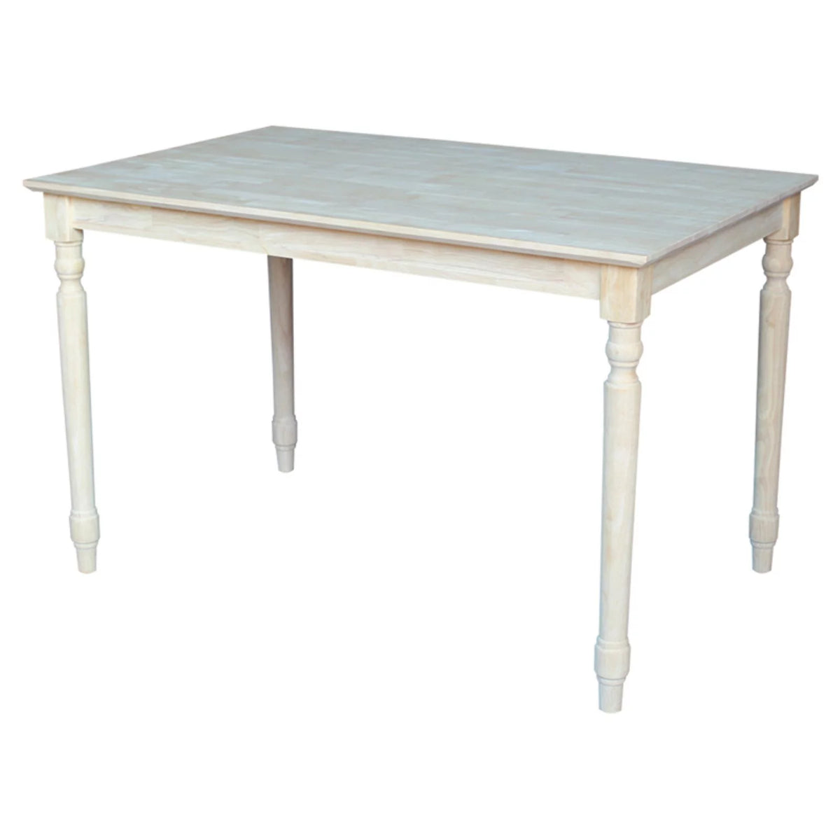 Unfinished 30" Solid Dining Table with Turned Legs B3766