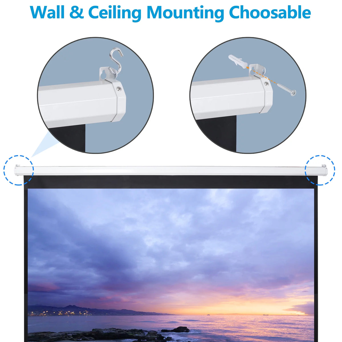 100 Diagonal 16:9 Projector Screen U119193
