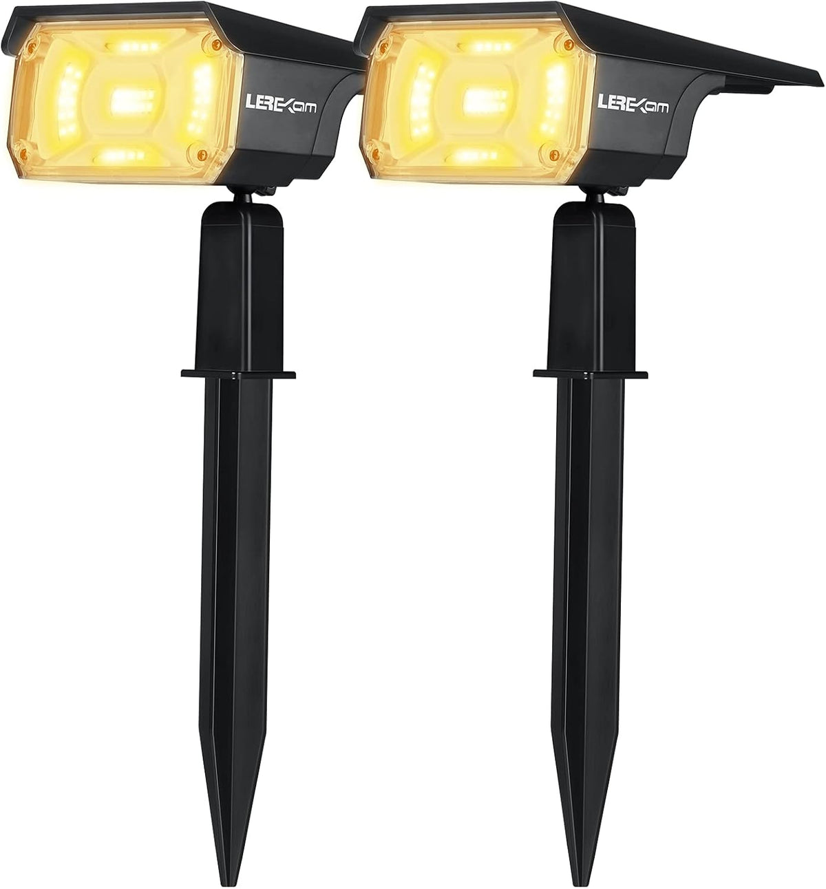 IP65 Waterproof Solar Landscape Spotlights 2 Pack Warm-White R252