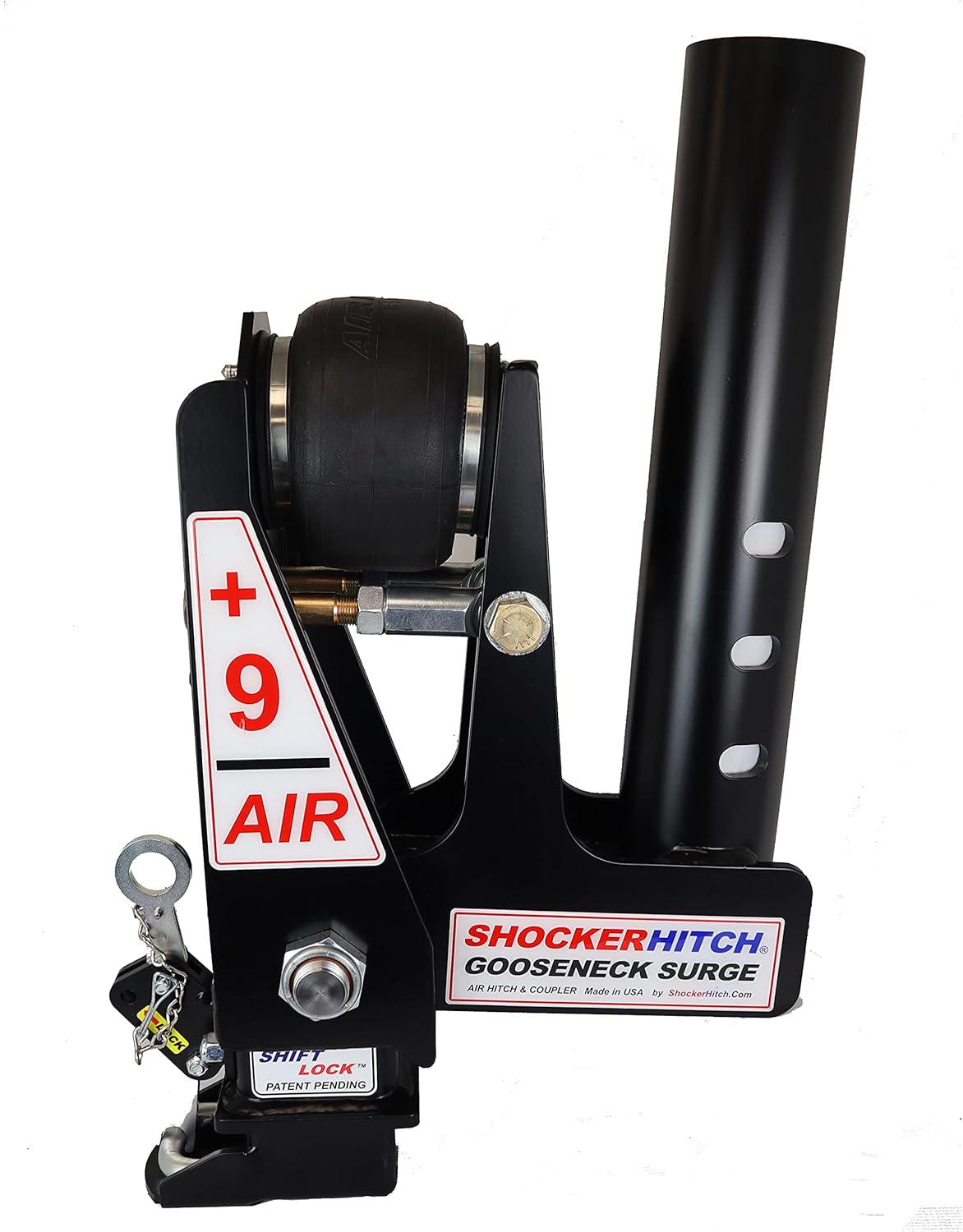 Gooseneck Air Hitch & Coupler, Round 4" Straight Pin 30K SL Coupler W875