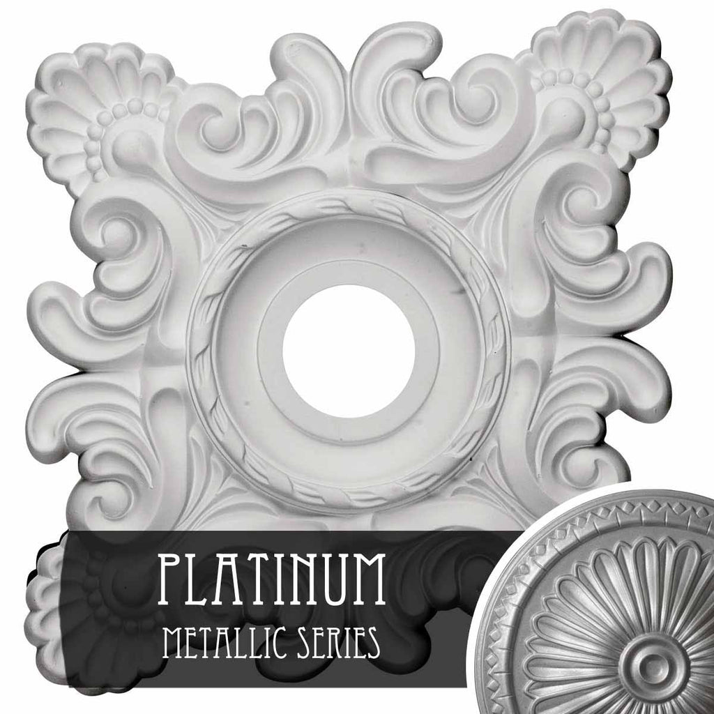 Crawley Ceiling Medallion Hand-Painted Platinum M702