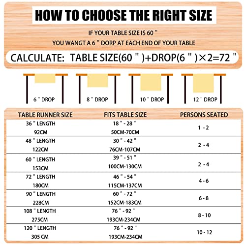Linen Table Runner 72 Inches B368301
