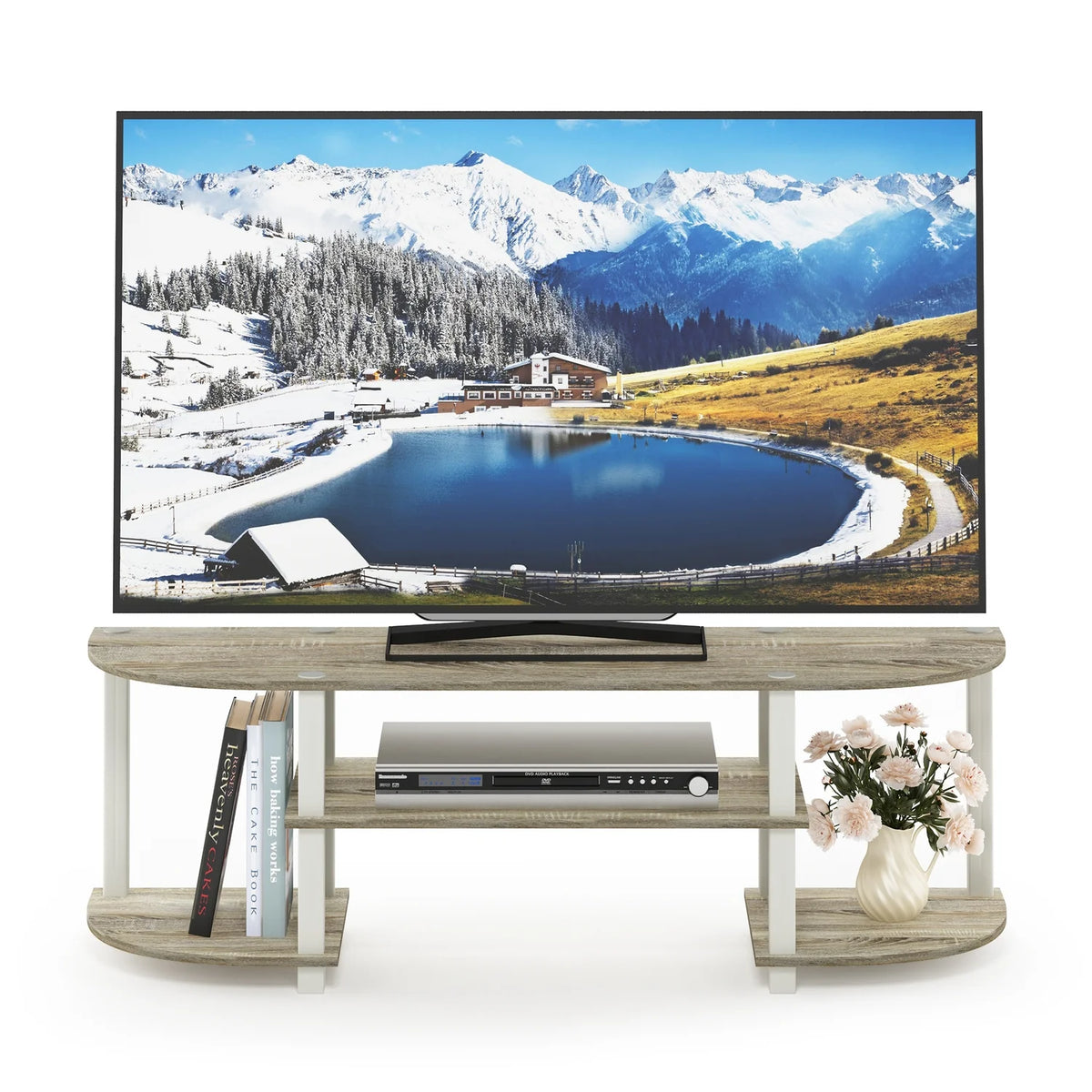 Sonoma Oak/White TV Entertainment Center O5368