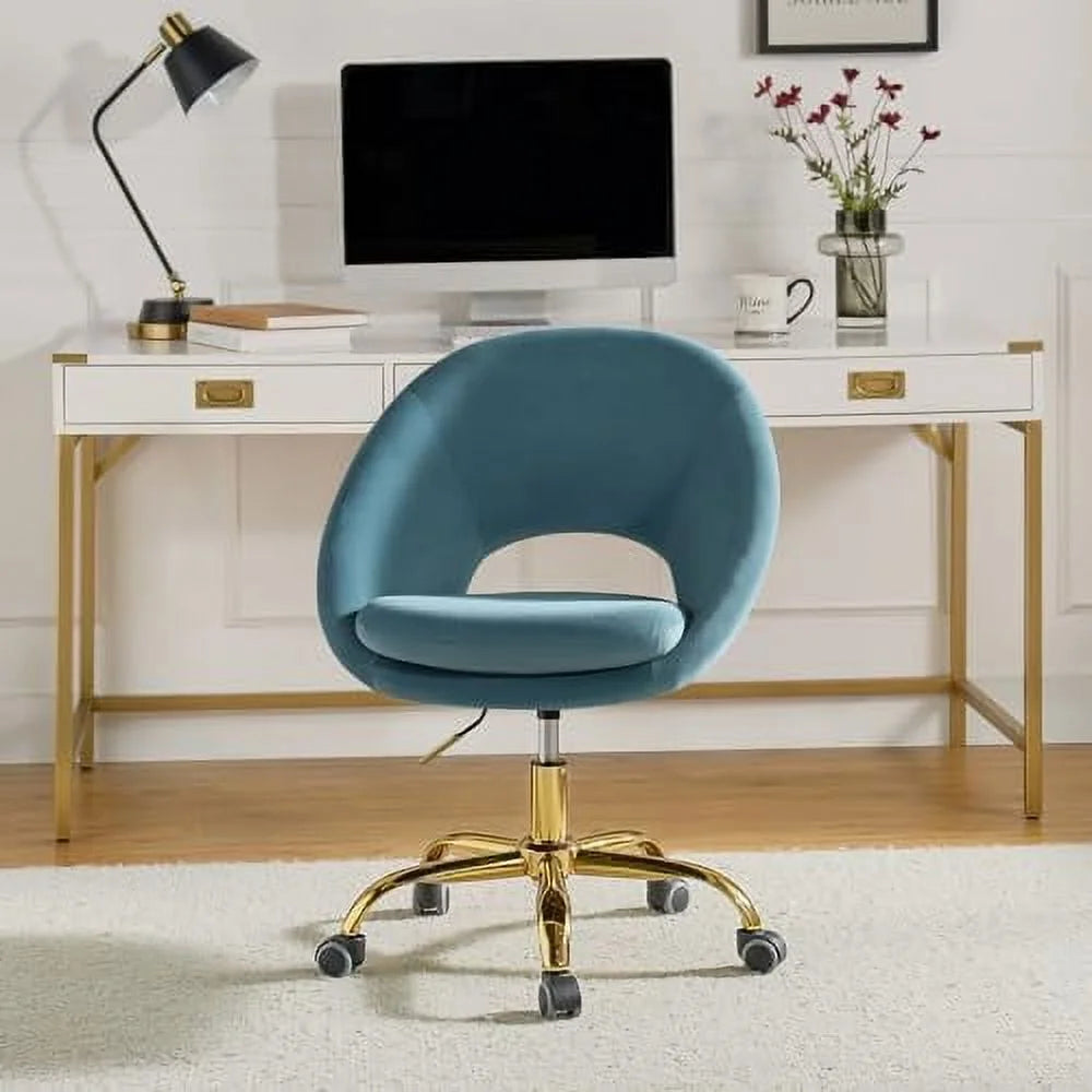 Yellow Velvet Office Chair Z118505