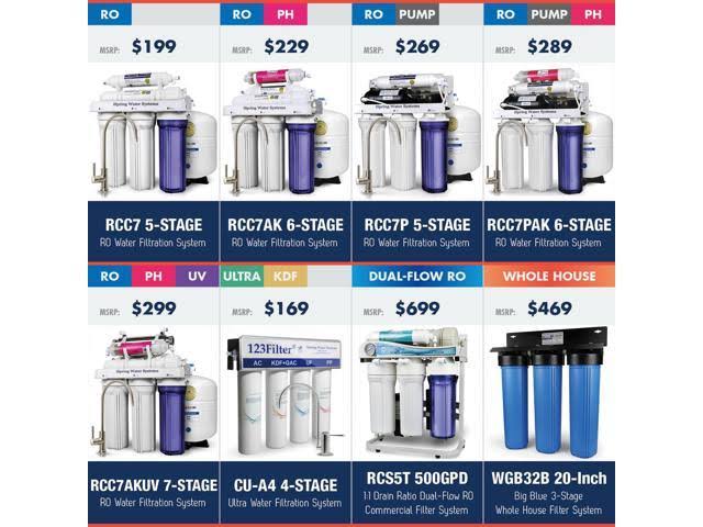 100GPD 5 Stage Reverse Osmosis Water Filter System J876472