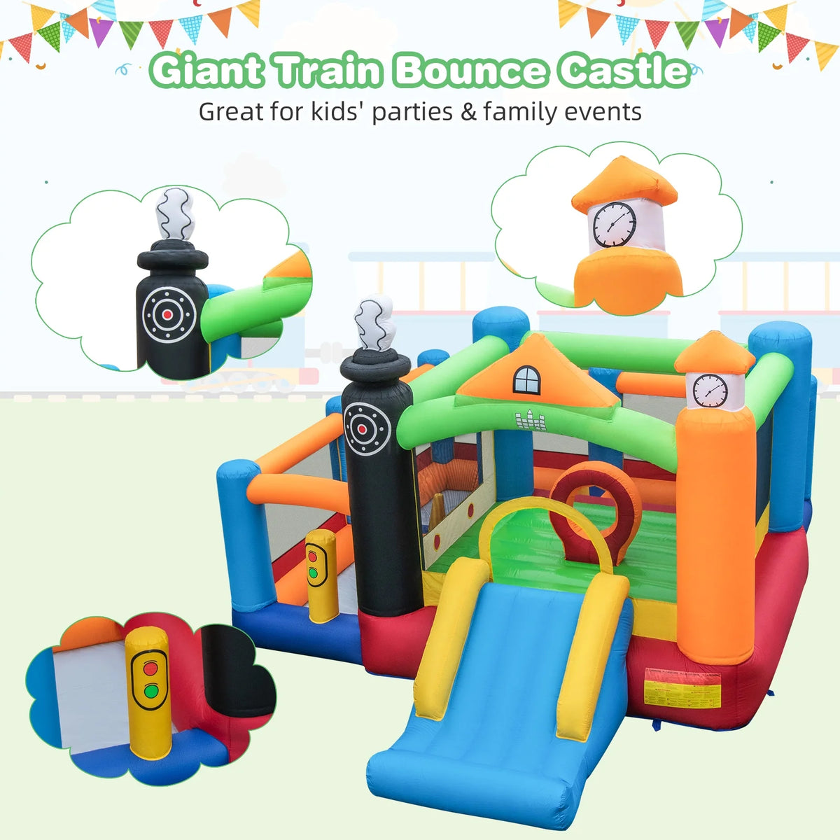 Inflatable Bounce Castle with Ocean Balls & 950W Blower I80304