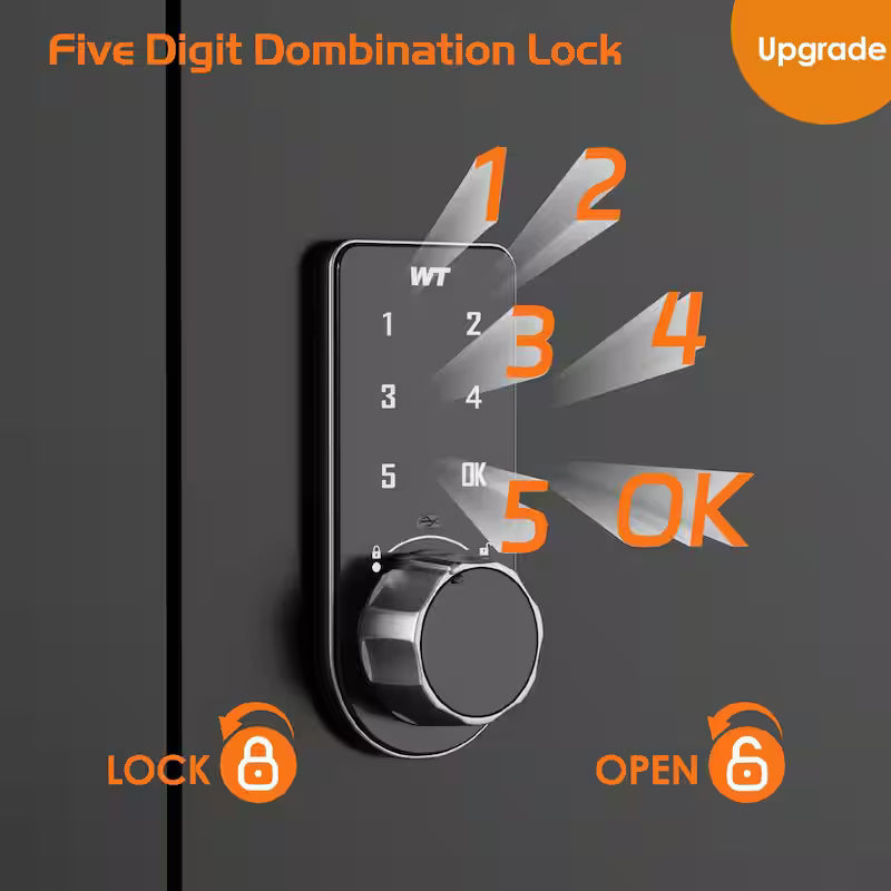 Black Metal Storage Cabinet with Combination Locks G46655