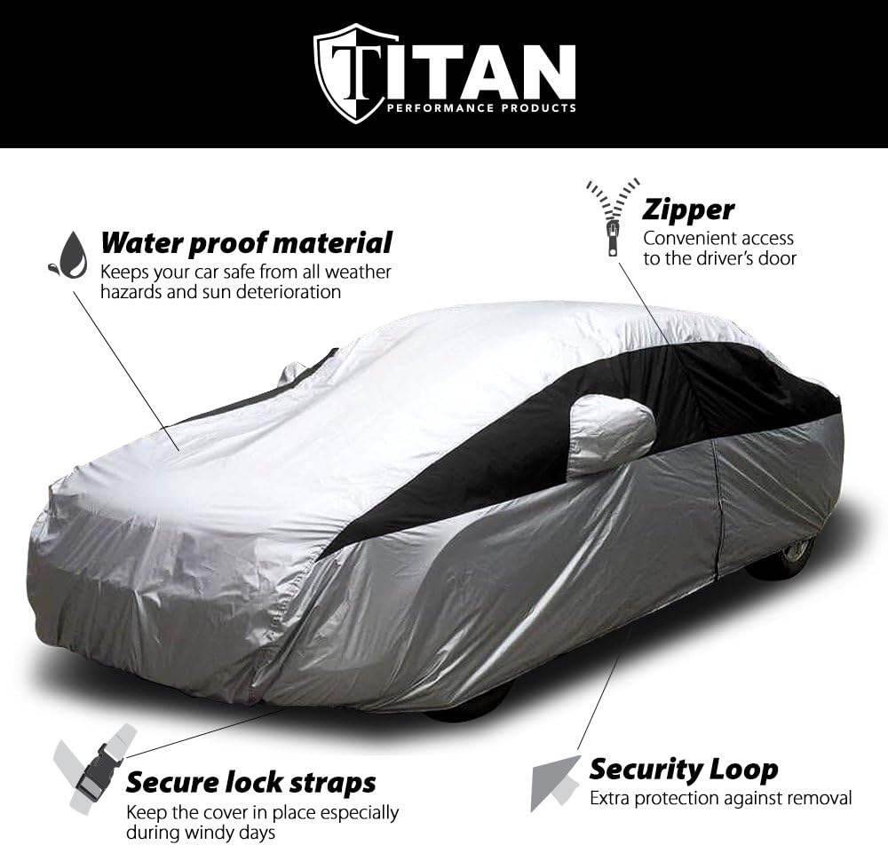 Lightweight Poly 210T Car Cover for Large Sedans O107497