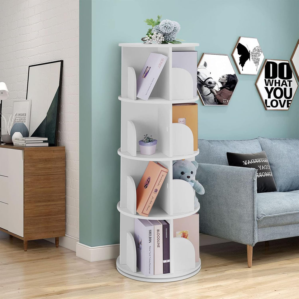 Rotating 360 Display Floor Standing Bookshelf Storage Rack O54049