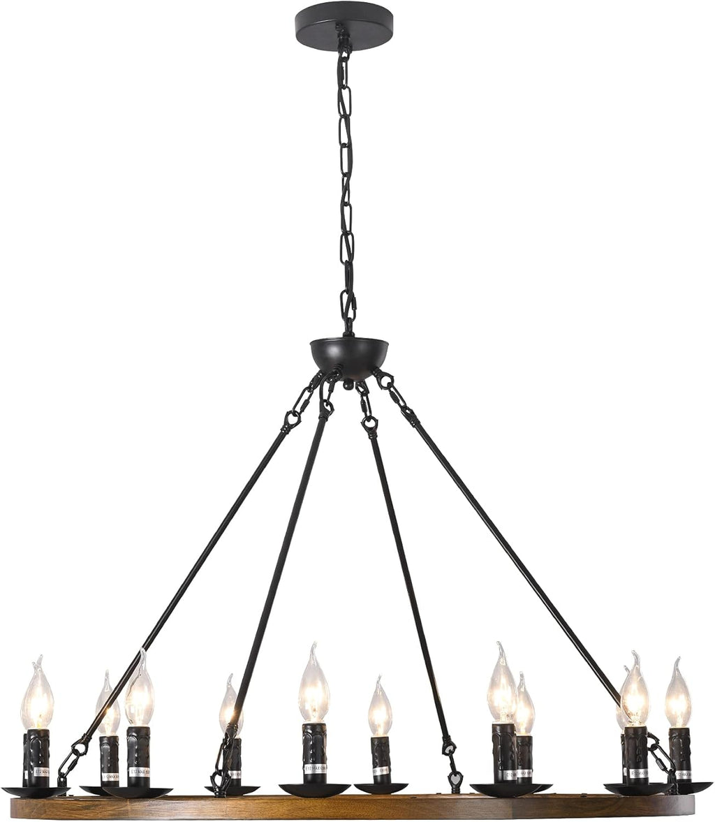 8-Lights Wagon Wheel Chandelier L639