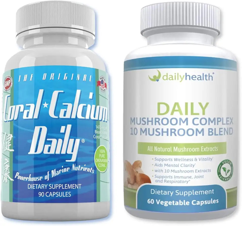 Coral Calcium & 10 Mushroom Blend Complex Combo O47360
