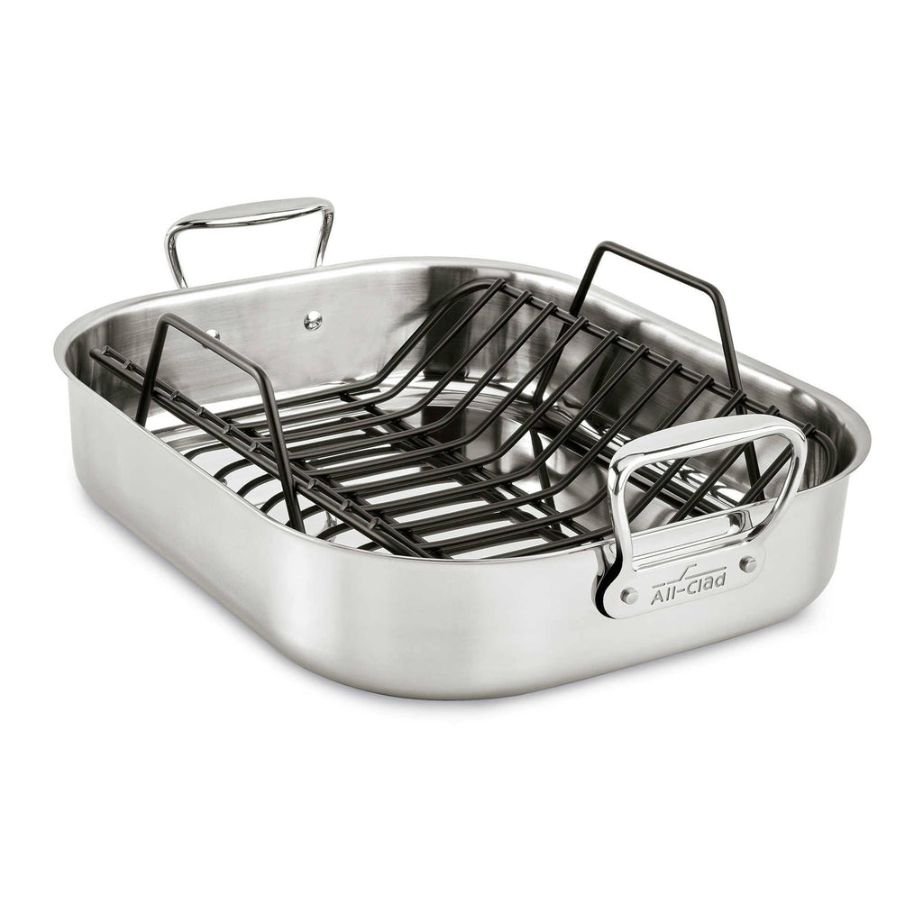 Large Stainless Steel Roaster with Rack W950