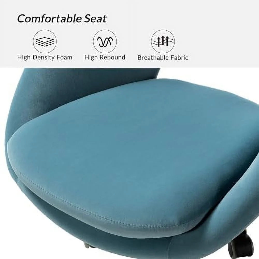 Yellow Velvet Office Chair Z118505