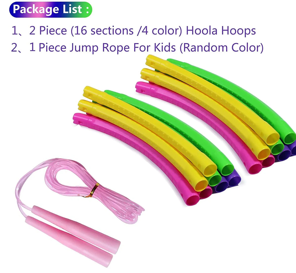 2 Set Kids Exercise Hoops with Jump Rope F55055