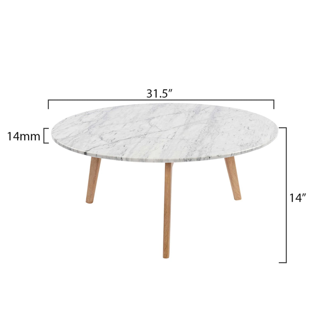 White Round Marble Coffee Table Z578248
