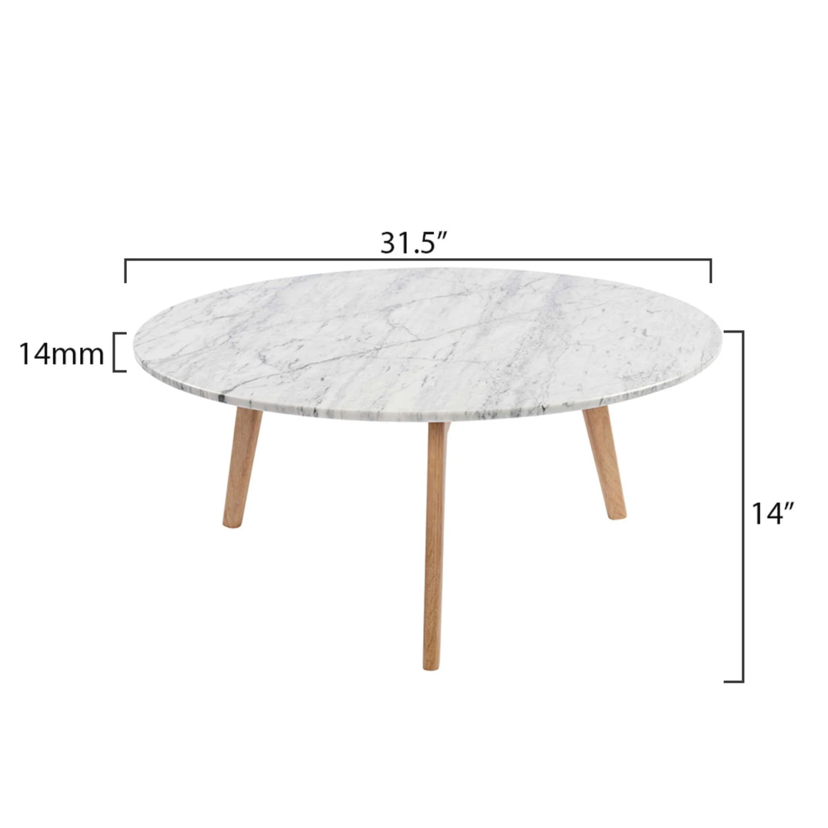 White Round Marble Coffee Table Z578248