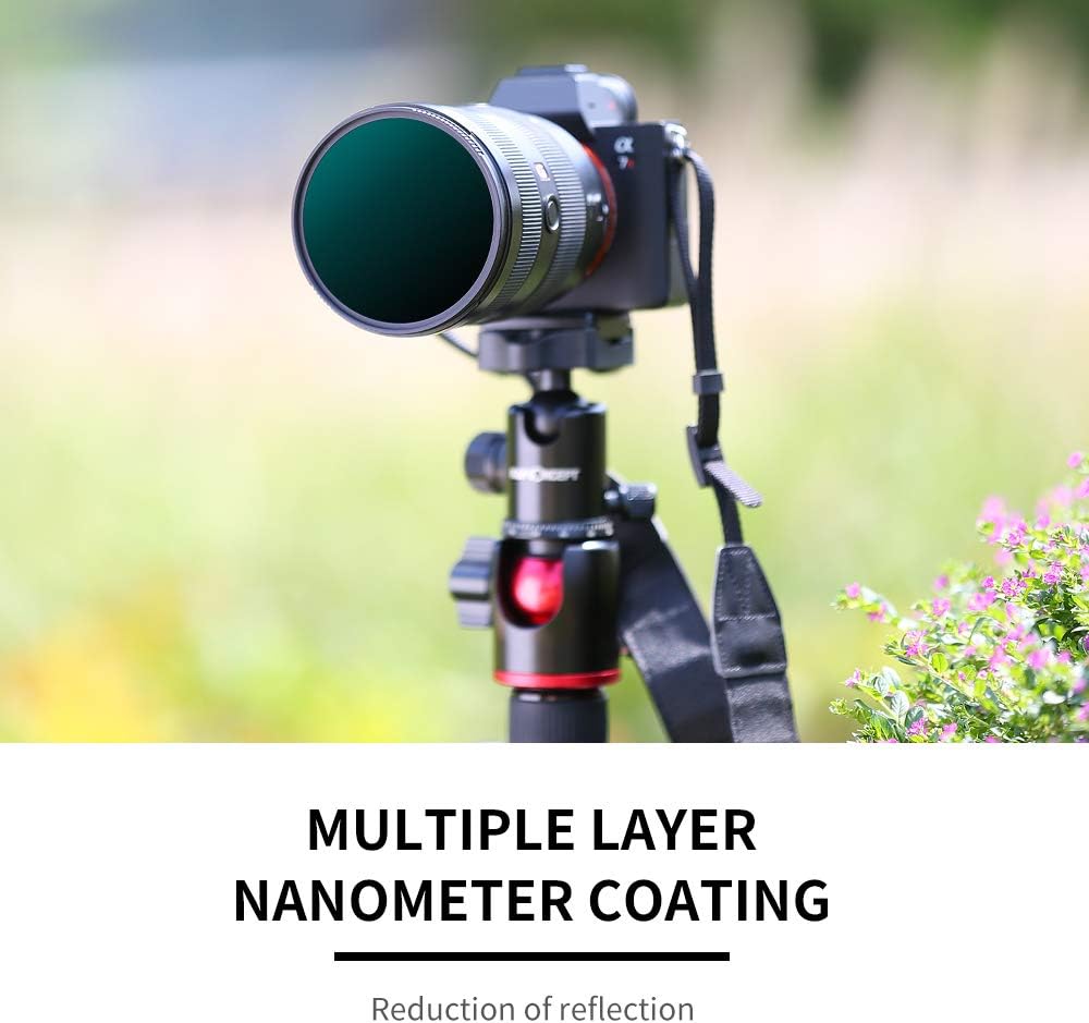 82mm ND1000 10-Stop Fixed Neutral Density Filter, Hydrophobic Multi-Layer Coatings Glass, Pack of 2 D149926