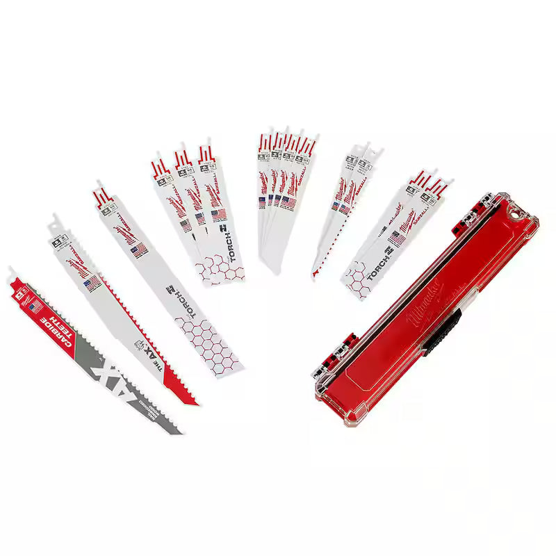 9 in. 5 TPI Bi-Metal Reciprocating Saw Blade Set (14-Piece) U923283