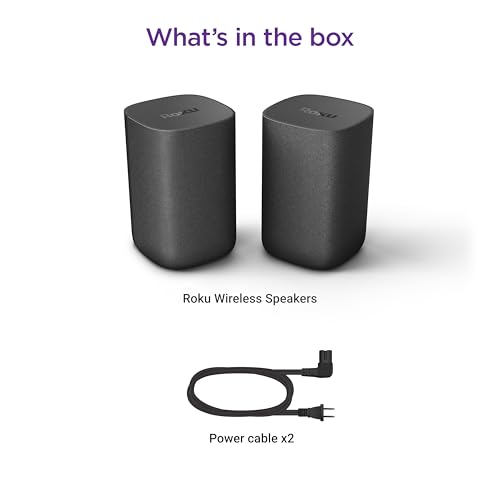 Black 2 Count Wireless Speakers V4432