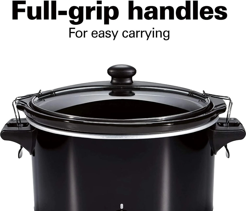 Black 10-Quart Slow Cooker with Lid Lock X318548